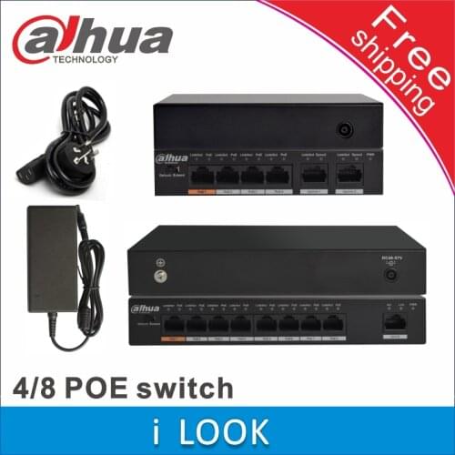 Dahua PoE switch 8 +1 Port DH-S1500C-8ET1ET-DPWR PoE switch 4 +2 Port DH-S1500C-4ET2ET-DPWR Switch network cameras powered