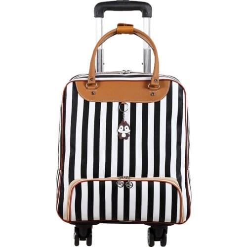 Wheeled bag for travel Women travel with wheels trolley bags Oxford large capacity Travel Rolling Luggage Fashion Suitcase Bag