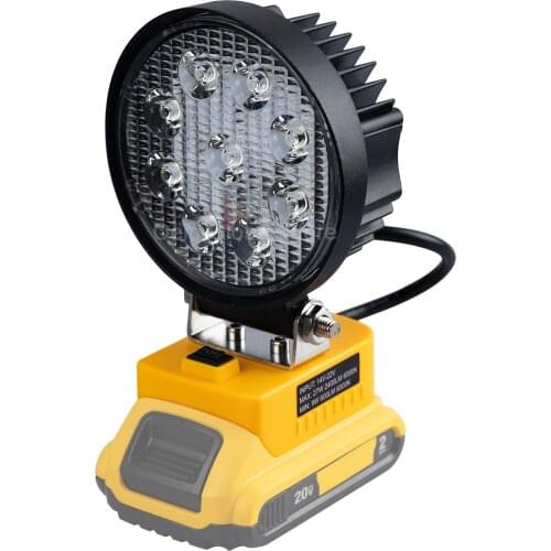 Oein Custom made LED Light For Dewalt 20V Battery Adapter Outdoor Working Lamp Emergency Flashlight Working Lighting Tools