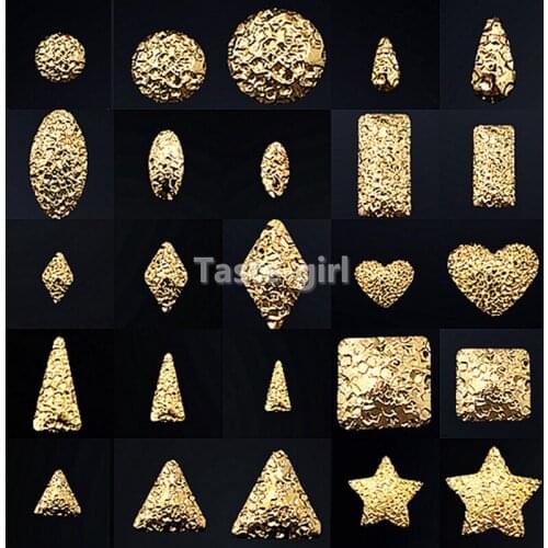 500PCS 3D DIY Frosted Surface Metal Nail Art Decorations Gold Silver Rivet Manicure Accessories DIY Slider Nail Studs