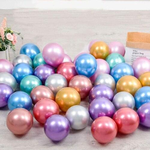 5inch Chrome Metallic Latex Balloons for Birthday Party Bridal Baby Shower Engagement Wedding Party Decorations 50/100pcs