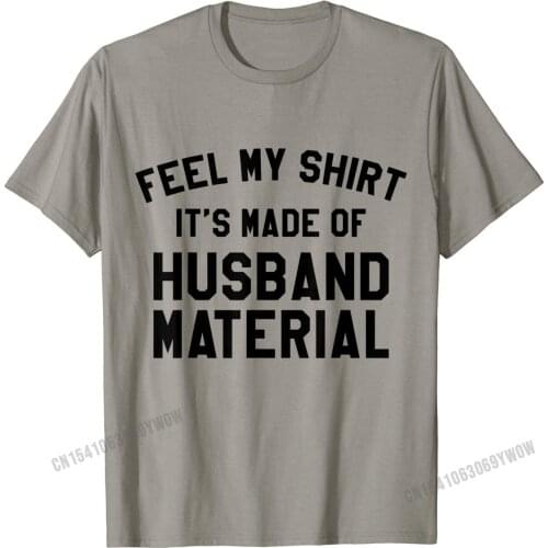 Funny Husband Material Dad Joke Shirt, Funny Fathers Day T-Shirt Casual Tops T Shirt Cotton Men T Shirt Casual Cheap