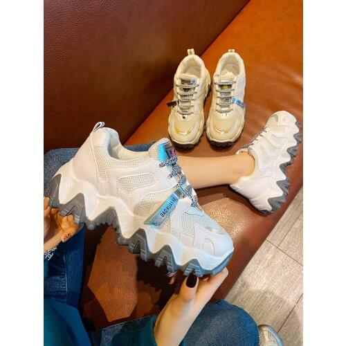 Womens casual shoes 2019 new fashion mesh breathable comfortable sports large size womens shoes