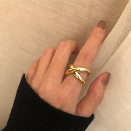 CANZE Woman Korean Vintage Ring New Style Pig Nose Chain Ring Trend Adjustable Index Finger Ring Jewelry