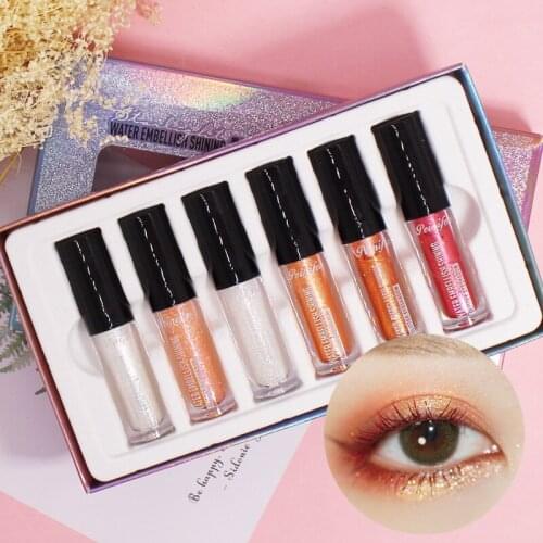 Liquid eyeshadow glitter eyeshadow powder diamond light dazzling charming eye makeup set