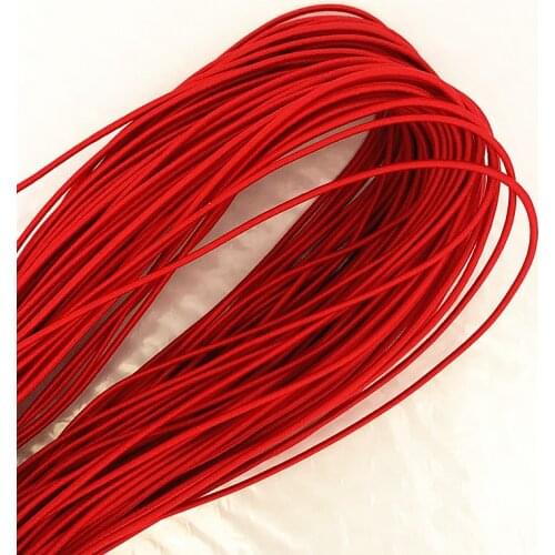 2mm Red high elasticity round elastic bandage round elastic rope rubber band elastic line DIY sewing accessories 5-20 meters