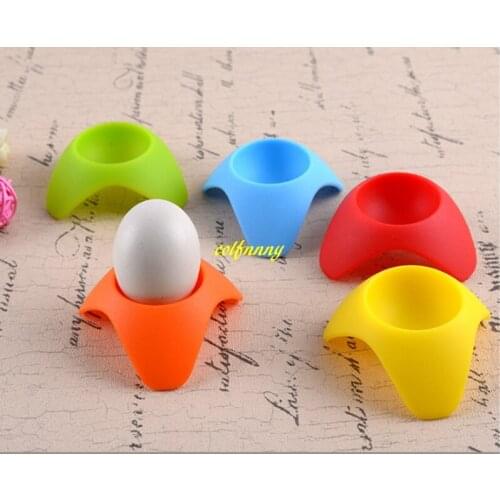 200pcs/lot Fast Shipping Colorful Silicone Egg Cup Holder Serving Cups Perfect For Serving Hard & Soft Boiled Eggs