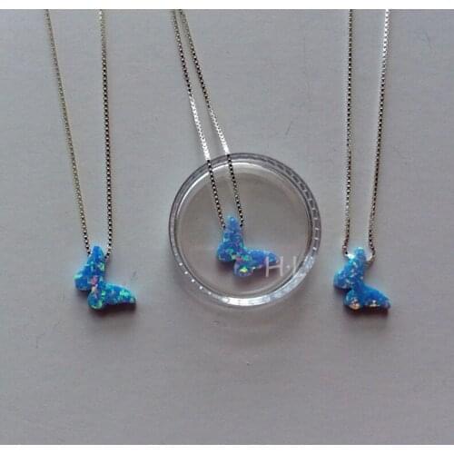 30PCS/Lot 8.6*14.1MM Synthetic Opal Butterfly Pendant 925 Sterling Silver Necklace Conrnflower Butterfly Opal Pendant Necklace