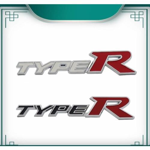 3D TYPER TYPE R for Civic CR-V Jade Accord car Hood Fender trunk Rear Nameplate Decal Emblem Badge Sticker