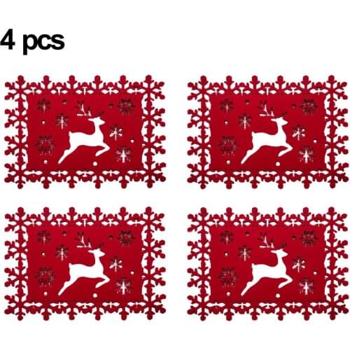 4pc Cup Mat Hot Coaster Cup Pad Christmas Snowflake Insulation Pad Cup Mat Pad Coaster Tea Coffee Mug Drinks Holder Tableware
