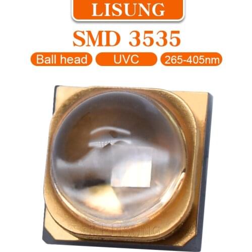 5pcs/bag High Power 1w SMD 3535 6565 Led Chip UVC UVA UV 265nm 365nm 395nm Sterilization And Curing Money Detector Nail Art Lamp