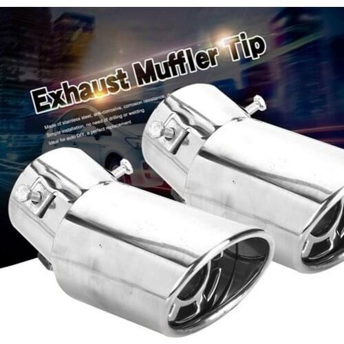 70% Dropshipping!!Universal Car Rear Metal Curved Exhaust Pipe Tail Muffler Tip Accessories for Auto