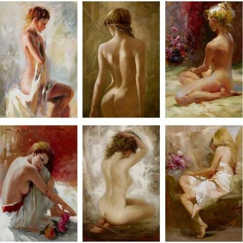 Abstract Nude Woman 5D DIY Diamond Painting Cross Stitch Sexy Girl Figure Mosaic Full Drill Embroidery Home Room Decor