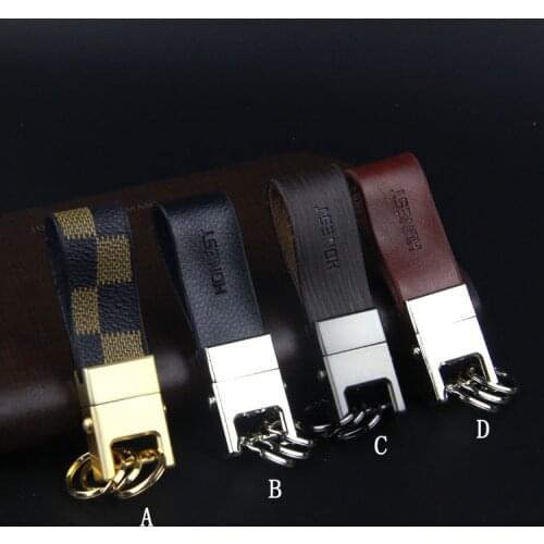 Genuine leather keychain key ring detachable hanging key chain key holder high quality sleutelhanger chaveiro llaveros hombre