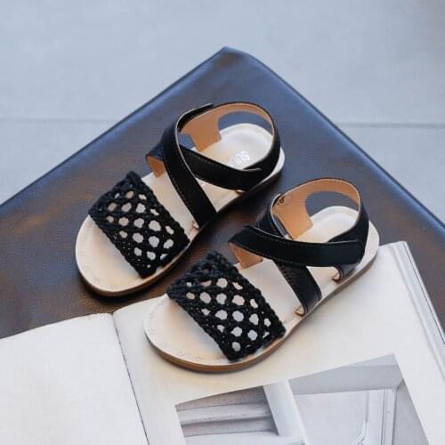 Kids Lace Hollow Beach Sandals For 2021 Toddler Girl Princess Dress Shoes Sports Flat Sandals ChildS Summer Baby Shoe 1-6 Year