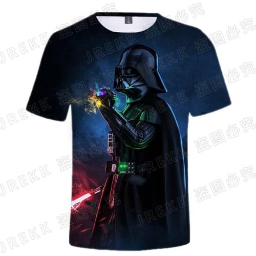 Disney Star Wars 3D Print T Shirt Men Women Children Casual Short Sleeve Streetwear Tops Boy Girl Kids Cool Short Sleeve Tee