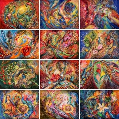 GATYZTORY 60x75cm Frameless Painting By Numbers Phoenix Animal pictures by numbers DIY For Home Decoration Gift