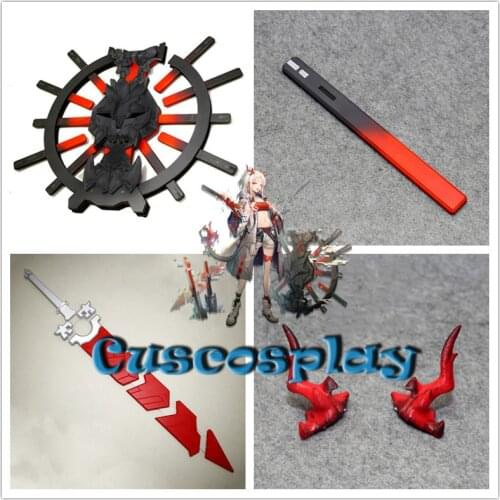 Game Arknights Nian Cosplay Prop PVC Sword Shield Horns RHODES ISLAND Defender Nian Cosplay Weapons Props for Halloween Carnival