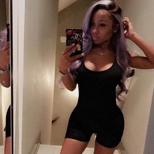 Summer Slim Fit Romper Playsuit Sleeveless Rompers Womens Jumpsuits Cotton Blend Bodycon Bodysuits Female Fitness Clothing