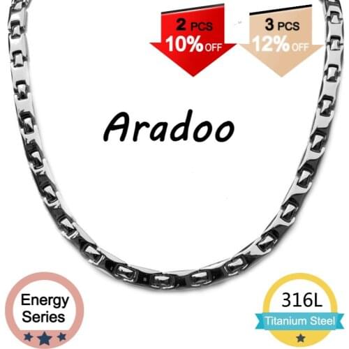 ARADOO Magnetic Health Energy Anti-Radiation Strengthen Immunity Stay Slim Improve Skin Quality Magnet Necklace
