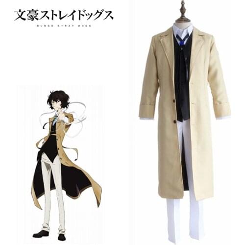 Dazai Osamu Cosplay Bungou Stray Dogs Japaneses Anime Costume Armed Detective Agency Member Fullset Costume