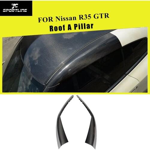 Roof A Pillar Exterior Molding Panel for Nissan R35 GTR 2009 2010 2011 2012 2013 2014 2015 Carbon Fiber Pillar Cover