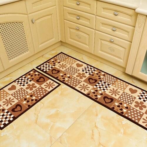 Printed Kitchen Carpet For Room Large Rug For Living Room Water Absorption Floor Mat For Kitchen 2 Pcs Anti Slip Bathroom Carpet