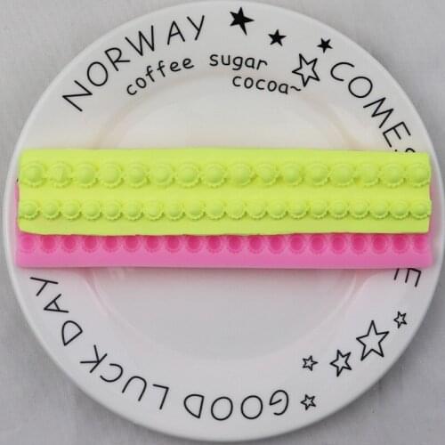 Small Pearl Lace Fondant Silicone Cake Lace Mold XGY-308