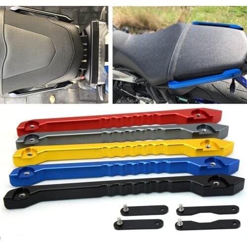 Motorcycle Seat Belt Rear Passenger Seat Hand Handle Grab Bar handrail rail Bracket Kit For Yamaha MT09 FZ09 2014 2015 2016