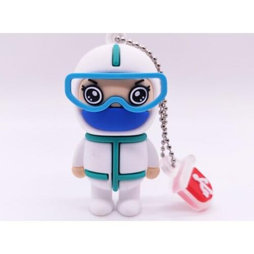 Cartoons Pen Drive 32GB 64GB 128GB Doctor Nurse White Pendrive Memory 4GB 8GB 16GB Usb Stick Memoria Flash Disk Usb Flash Drive