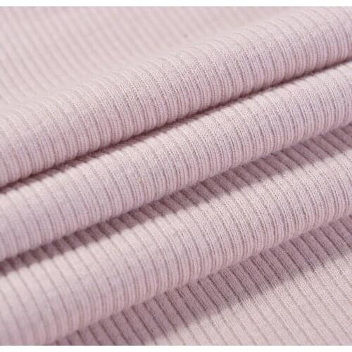 Soft Stretch Rib Jersey Knit Fabric Spandex Lycra Cotton Fabric for Dress,Shirt,Black,White,Blue,Green,Pink,Grey,by the meter