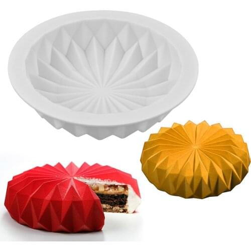 New Round Swirl Cake Mold for Baking Amazing Dessert Art Mousse Silicone 3D Mould Silikonowe Moule Pastry Pan