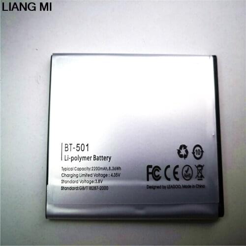 New 100% Original BT-501 Mobile Phone Battery For LEAGOO Alfa 5 BT-501 2200mAh High Quality Battery with phone stander