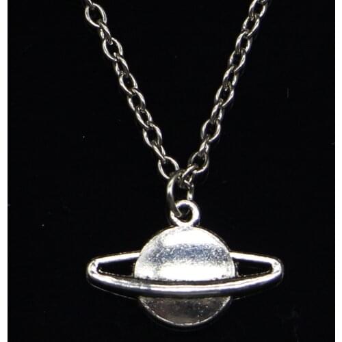 New Fashion Necklace 20x13mm saturn planet spark Pendants Short Long Women Men Colar Gift Jewelry Choker