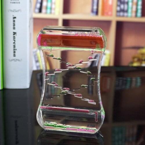 OCDAY Oil Droplet Dynamic Water Leakage Hourglass Bubble Ornaments Best Birthday Gift For Children Women kids child