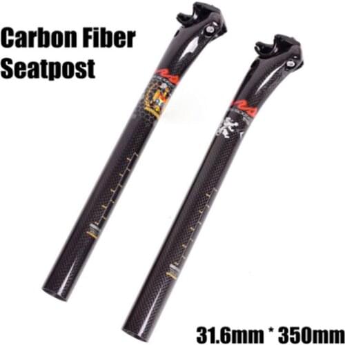 Bicycle Seat Post new bike carbon fiber bicycle seatpost MTB road bike parts rod 200g seat post 3k matte 31.6 *350MM offset 20mm