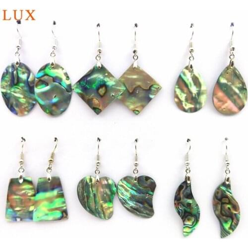 Natural Abalone Shell Earrings Oval Shape Abalone Shell Pendants For Necklace Jewelry Shell Pendants For Women Lady Finding