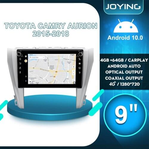 Radio pantalla 1 din 9 inch Android 10 Car GPS Multimedia Audio Player Head Unit Carplay Auto For Toyota Camry Aurion 2015 2018