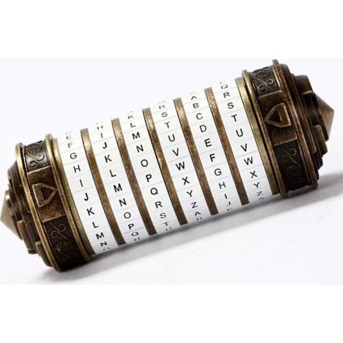 Retro DaVinci Code Metal Cryptex Locks Romantic Wedding Birthday Gifts Valentines Day Gift Letter Password Escape Chamber Props