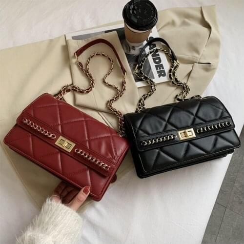 Chain Designer Luxury Womens Famous Brand Totes Female 2021 Lady Fashion Small PU Leather Crossbody Shoulder Bag Handbags