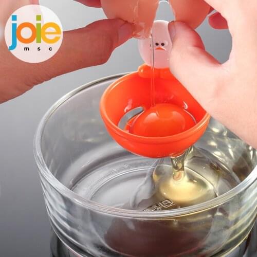 JOIE Egg Yolk White Separator With Bowl Edge Buckle High Quality Plastic Kitchen Gadget Creative Egg Separator Kitchen Tools