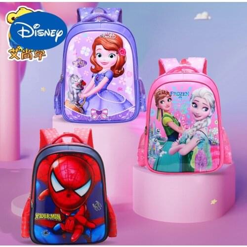 Disney Elementary School Bag 1-3 Grade Boys and Girls Cartoon Cute Shoulders Lightening Spine Protection Childrens Backpack