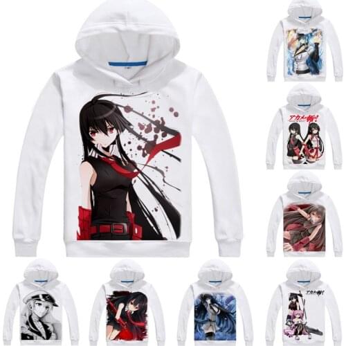 Akame ga KILL 3D Hoodies Men Hip Hop Multi-style Long Sleeve Hoodie Night Raid Akame Slashes Cosplay Sweatshirts Women Hoodies