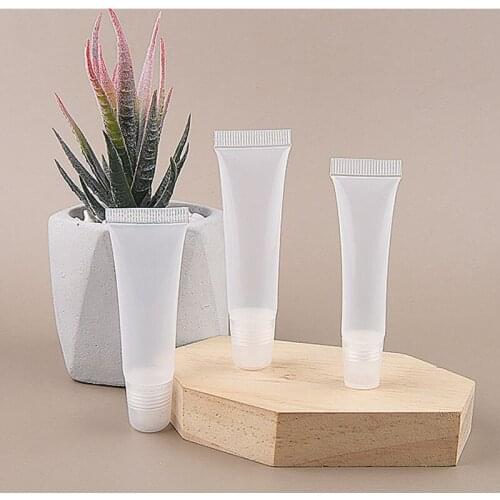 10pcs Empty Lip Gloss Tube Lip Gloss Tube Lip Balm Hose Makeup Squeeze Transparent Lip Gloss Tube Container