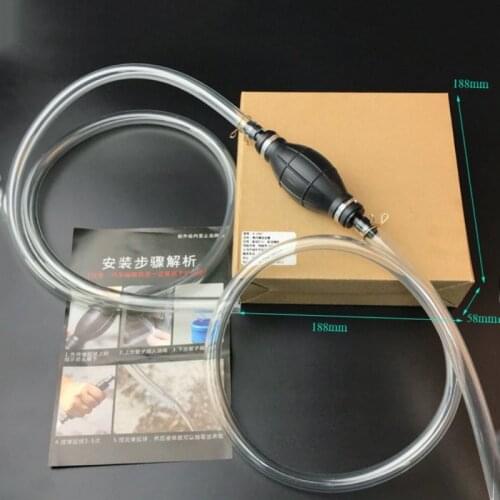 Universal Oil Water hand fuel pump pipe Primer Bulb Liquid Gas Petrol Diesel transfer Manual Siphon Pump With PVC hoses 8mm/15mm
