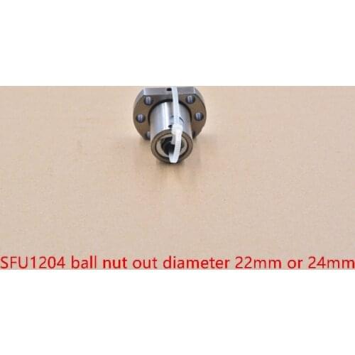 LINK CNC OD 22mm or 24mm RM1204 SFU1204 ballscrew nut 12mm ball screw single for 1204 housing bracket DIY