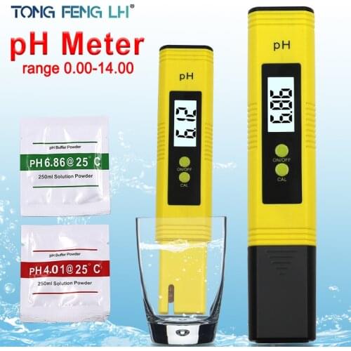 High Accuracy 0.01 LCD Digital PH Meter Tester for Water Food Aquarium Pool Hydroponics Pocket Size PH Tester Large LCD Display