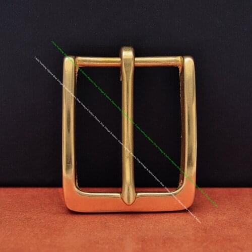 Western cowboy heavy solid brass leathercraft classic single prong pin clasp belt buckle replacement fit 38mm strap