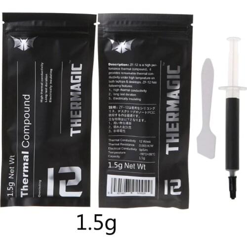 ZF-12 Thermal Conductive Grease Paste 1.5g for In-tel Processor CPU GPU Cooler 95AD