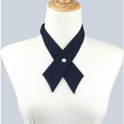 Women Girls Simple Chic Graceful Fastener Bowtie Collar Shirt Blouse Detachable Collars Ladies Tie Butterfly Vintage Neck Wear
